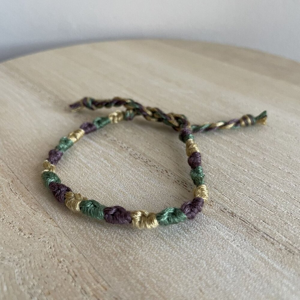 Eunice Bracelet, anklet, trendy, comfortable, tie, embroidery thread, woven, gif